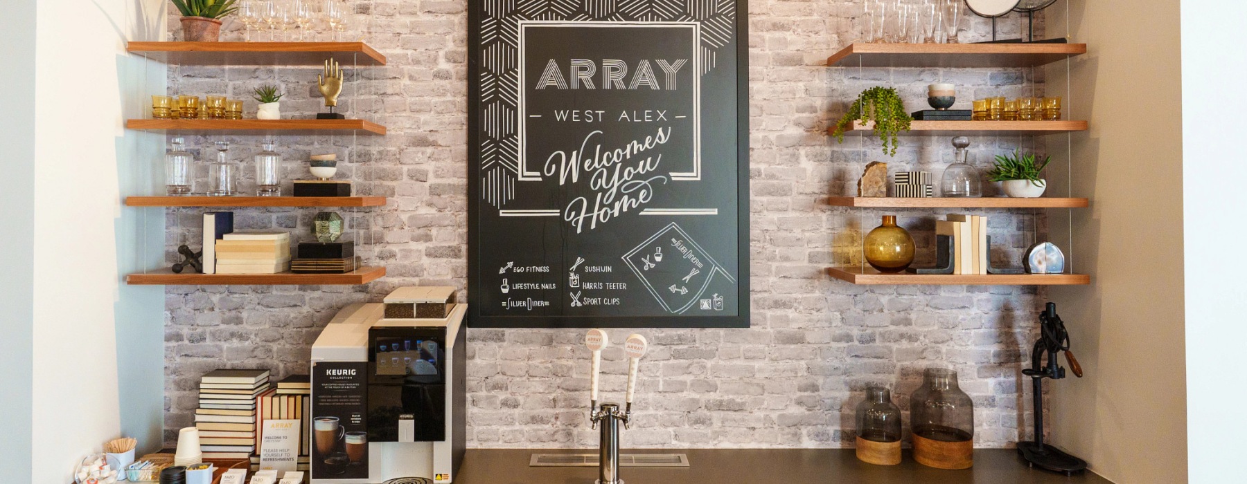 Take advantage of all Array at West Alex has to offer a clubhouse room with a large window, couches and a table