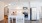 a kitchen with white cabinets