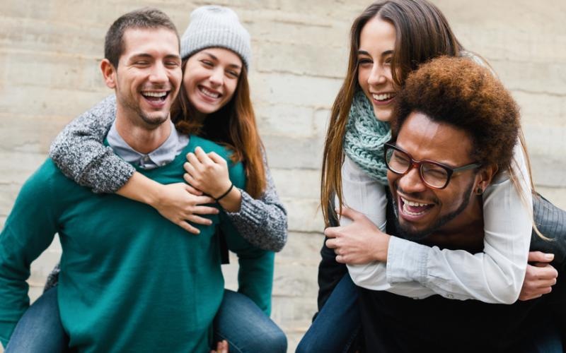 a group of people posing for a photo